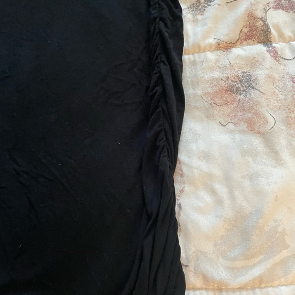 A Pea In The Pod Maternity black ruched sides sleeveless midi dress, size S - Picture 5 of 11